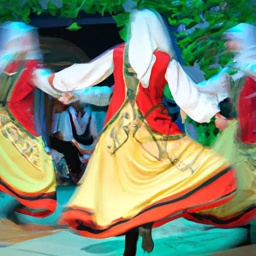 רקדנים קפריסאים מסורתיים מופיעים במהלך אירוע חג המולד